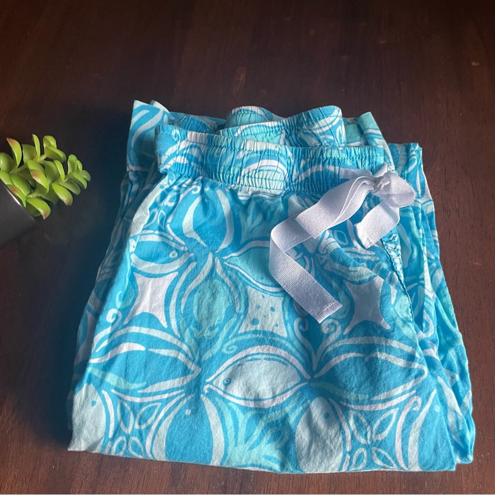 Lilly Pulitzer ARIEL BLUE WHAT A Racquet Pajama Pant Size XS